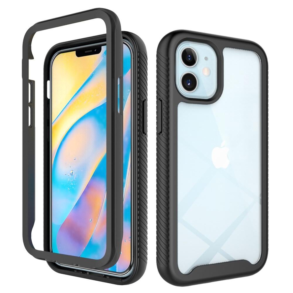 iPhone 12 Mini Stöttåligt mobilskal med skyddsram, Svart