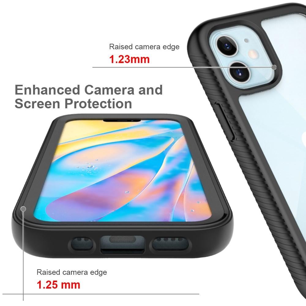iPhone 12 Mini Stöttåligt mobilskal med skyddsram, Svart