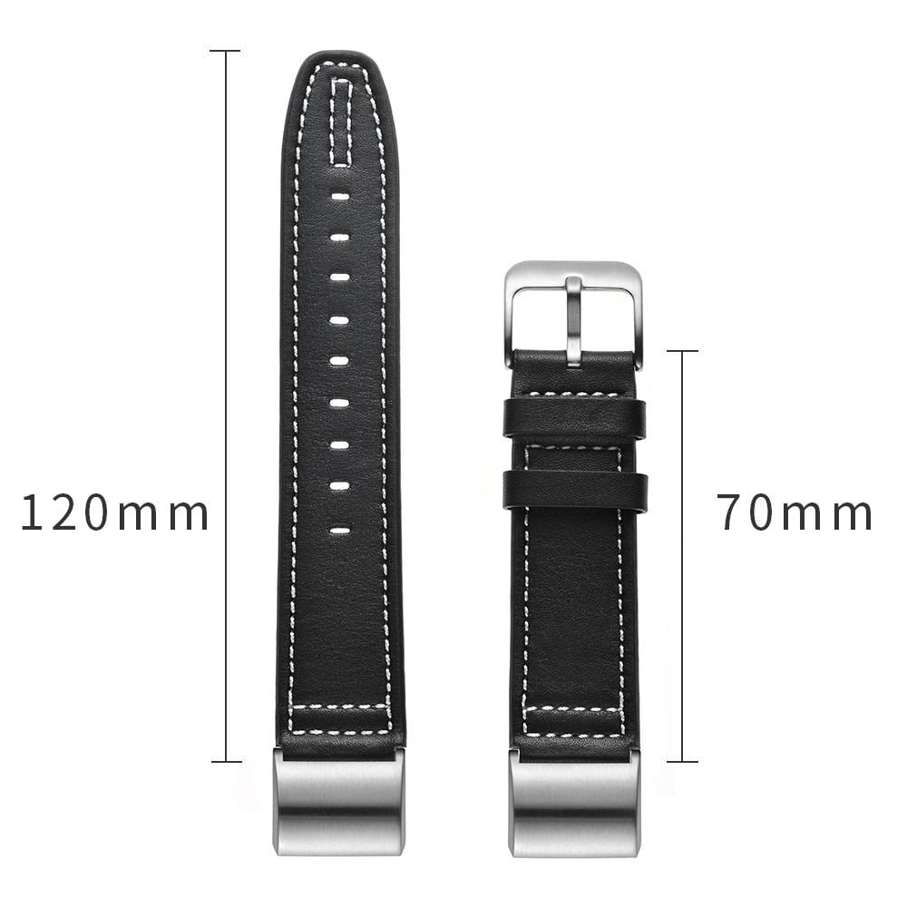 Fitbit Charge 2 Armband i äkta läder, Svart