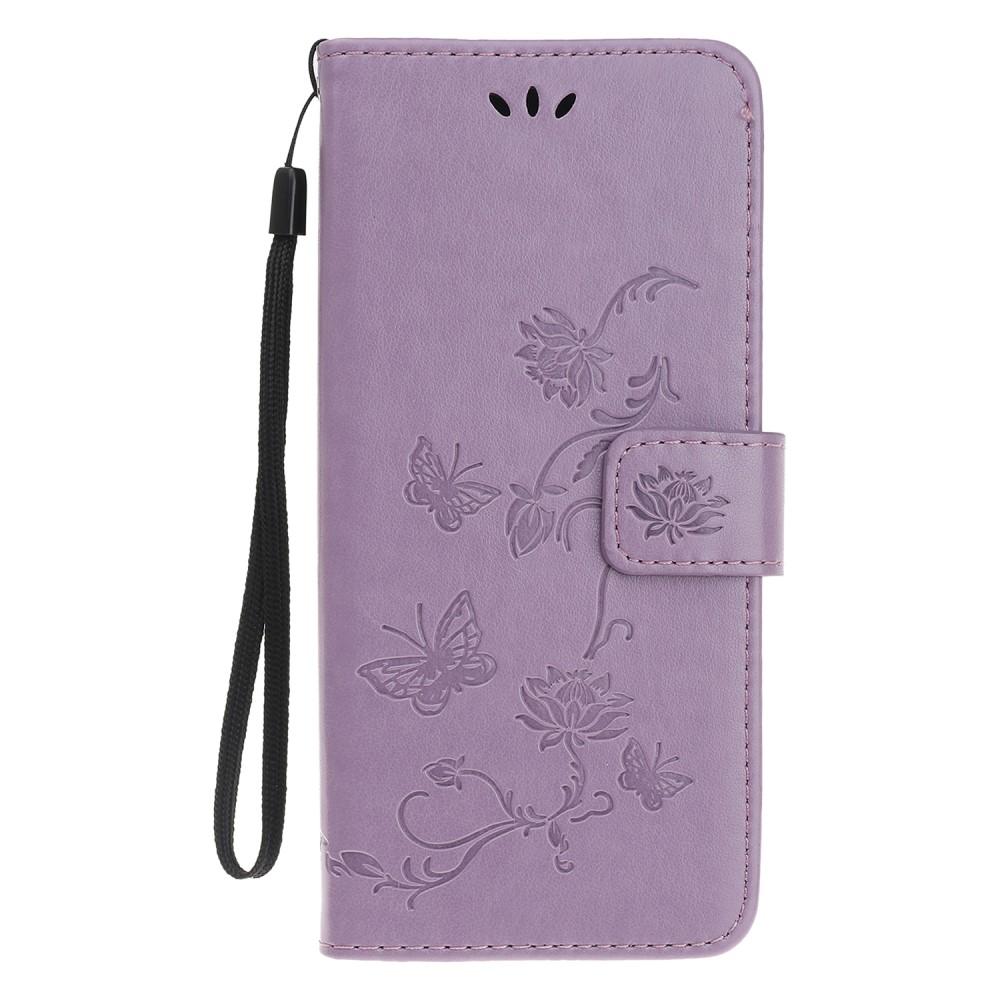 iPhone 12/12 Pro Mobilfodral med fjärilar, lila