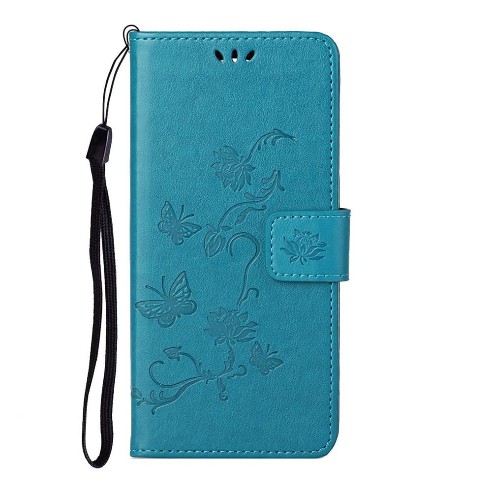 Nokia 5.4 Mobilfodral med fjärilar, Blå