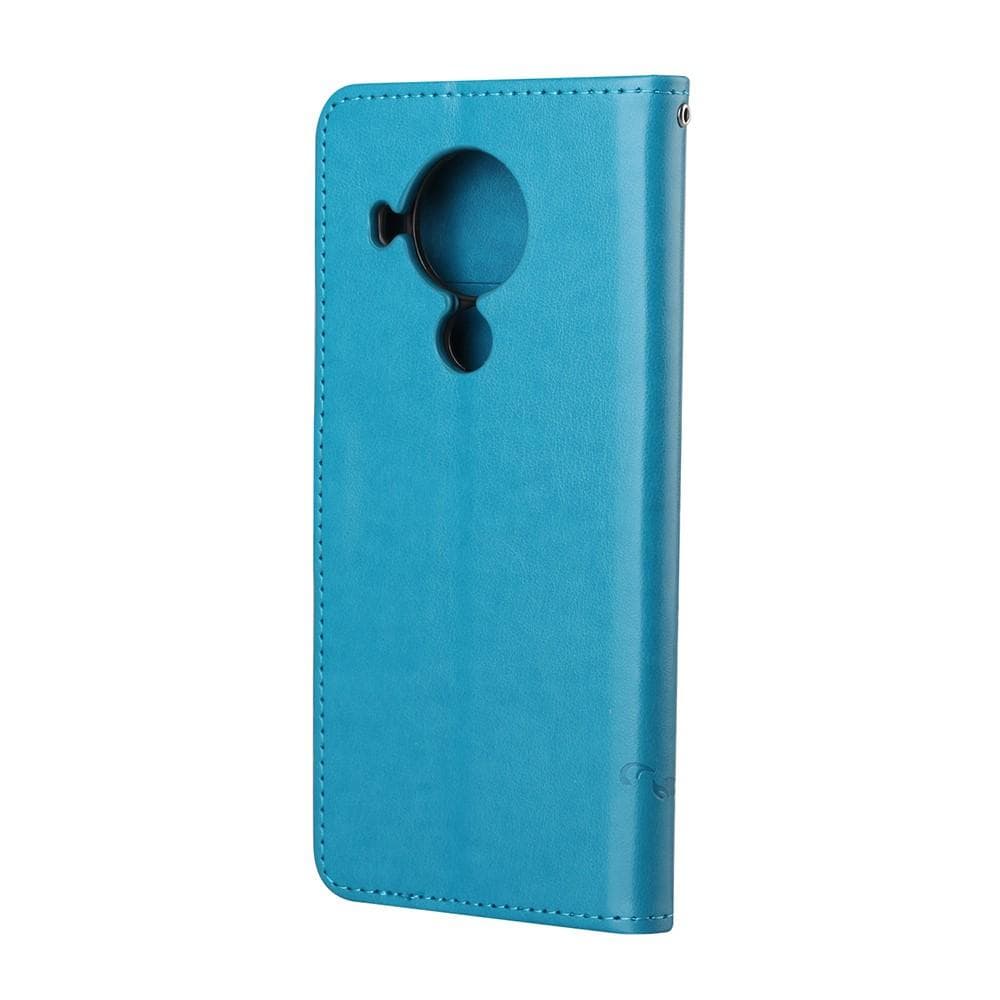 Nokia 5.4 Mobilfodral med fjärilar, Blå