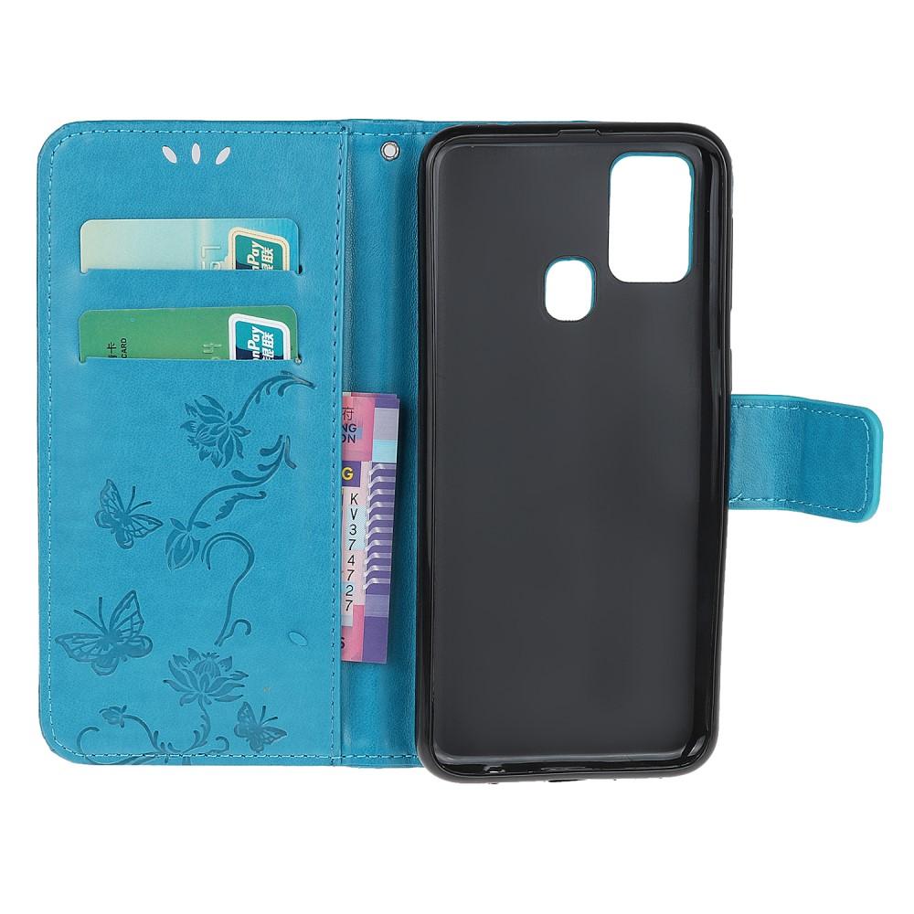 OnePlus Nord N100 Mobilfodral med fjärilar, Blå