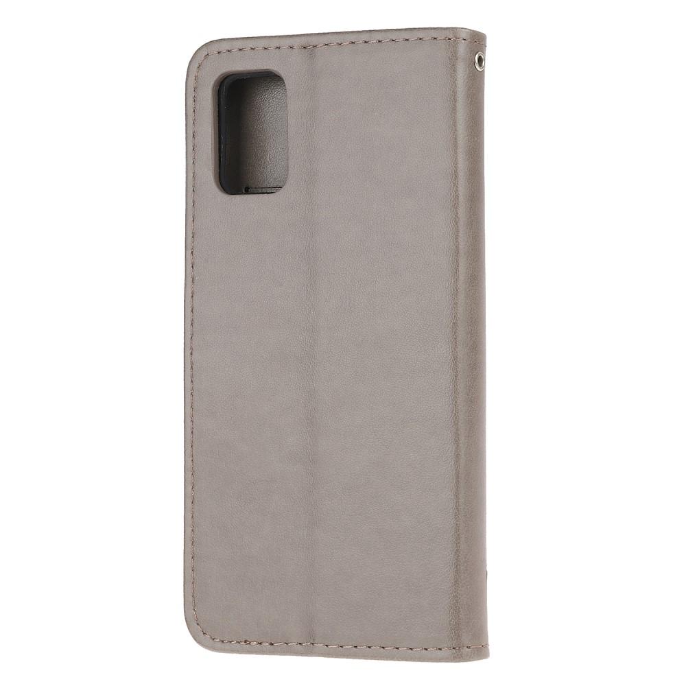 Samsung Galaxy A72 5G Mobilfodral med fjärilar, Grå