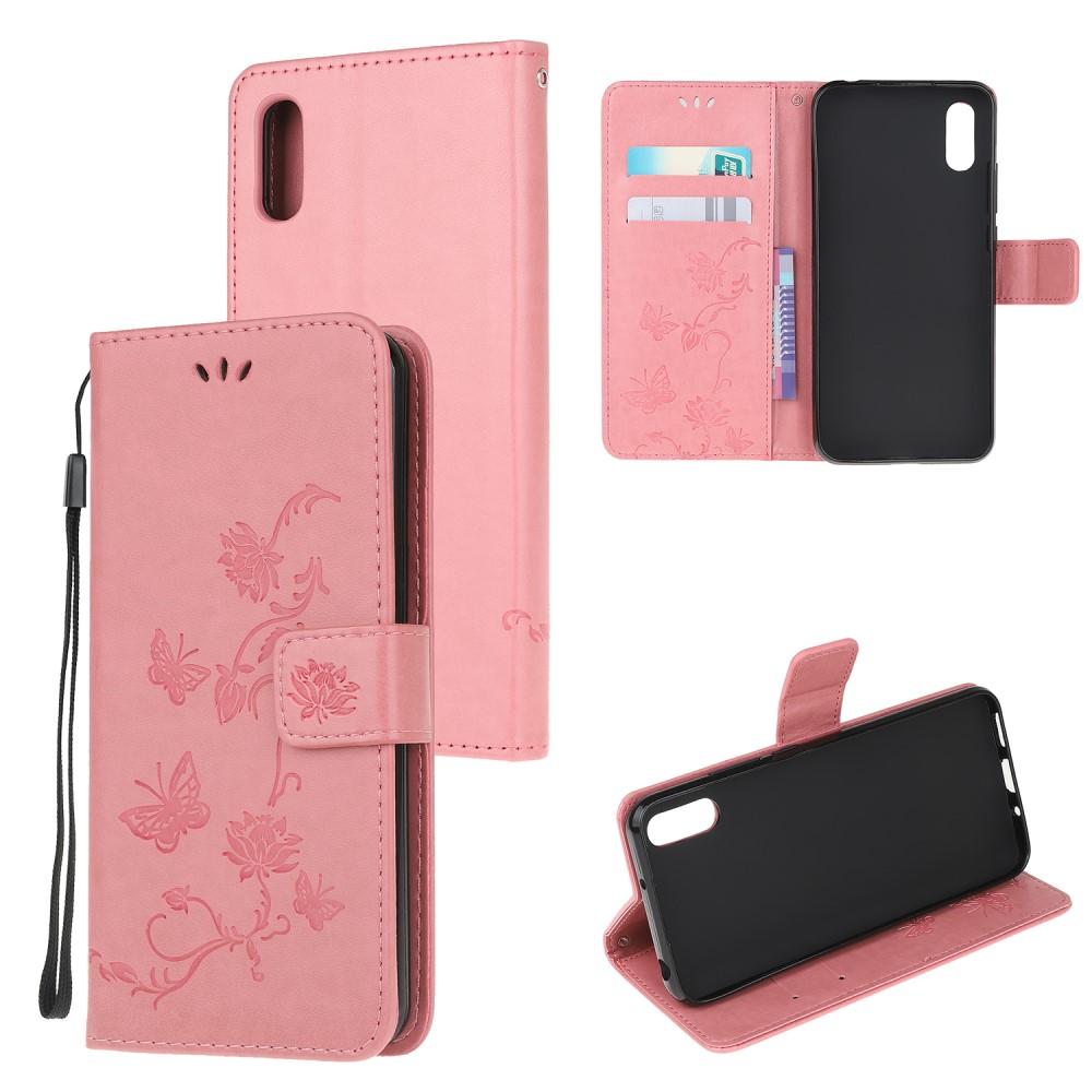 Samsung Galaxy Xcover 5 Mobilfodral med fjärilar, Rosa