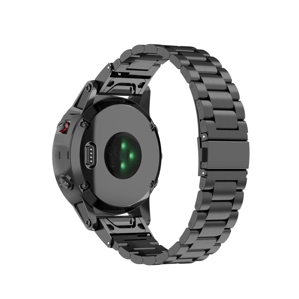 Garmin Fenix 6 Stilrent länkarmband i metall, svart