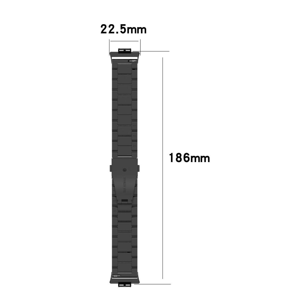 Huawei Watch Fit Stilrent länkarmband i metall, svart