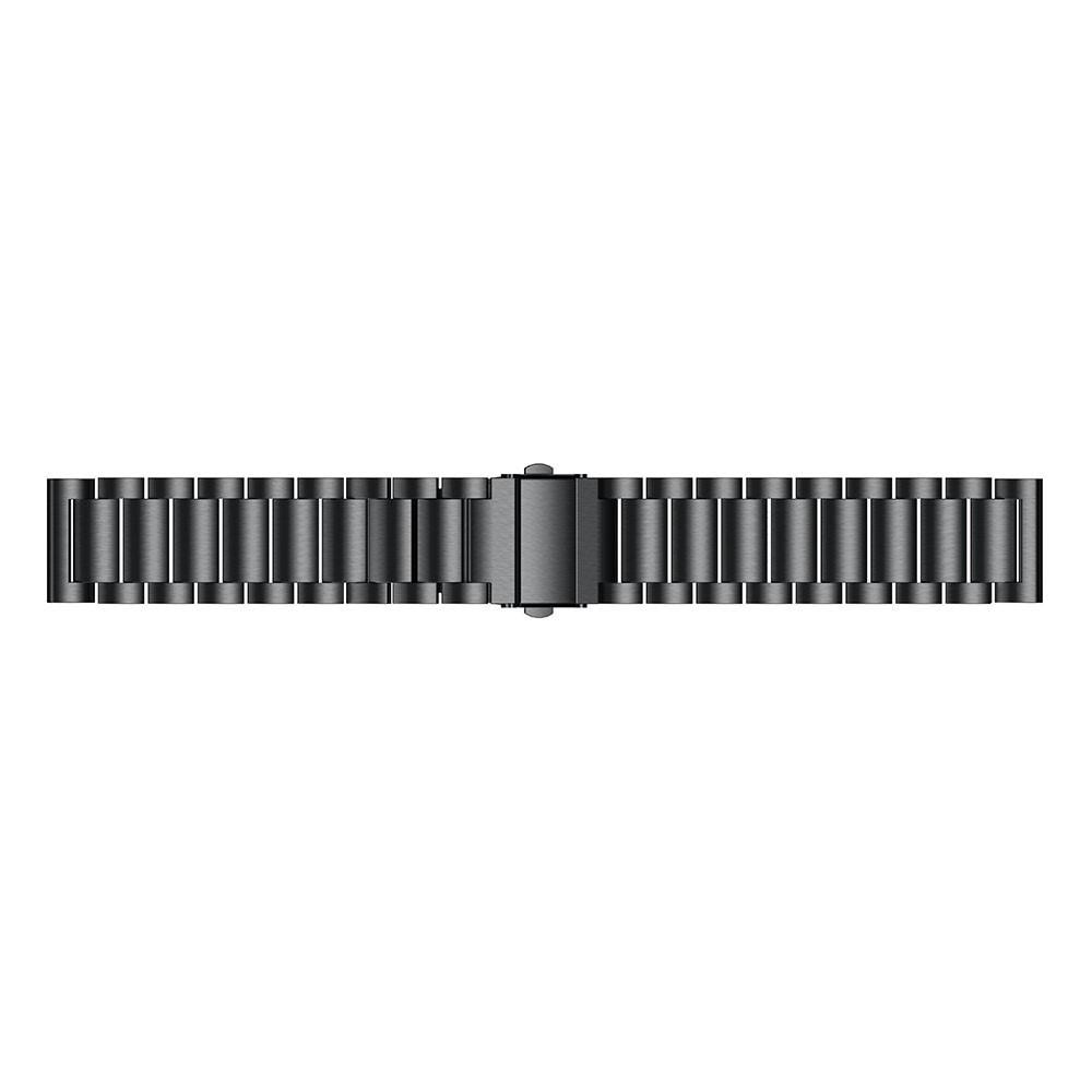 Huawei Watch GT 2/3 42mm Stilrent länkarmband i metall, svart