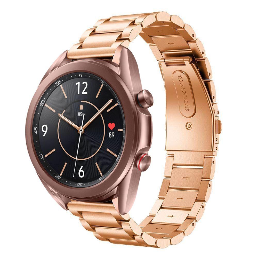 Samsung Galaxy Watch 3 41mm Stilrent länkarmband i metall, Roséguld