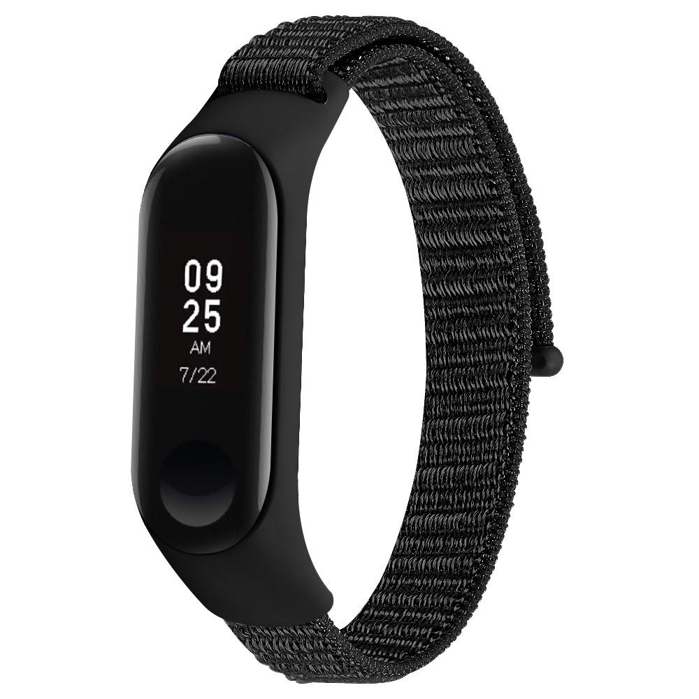 Xiaomi Mi Band 3/4 Armband i nylon, svart