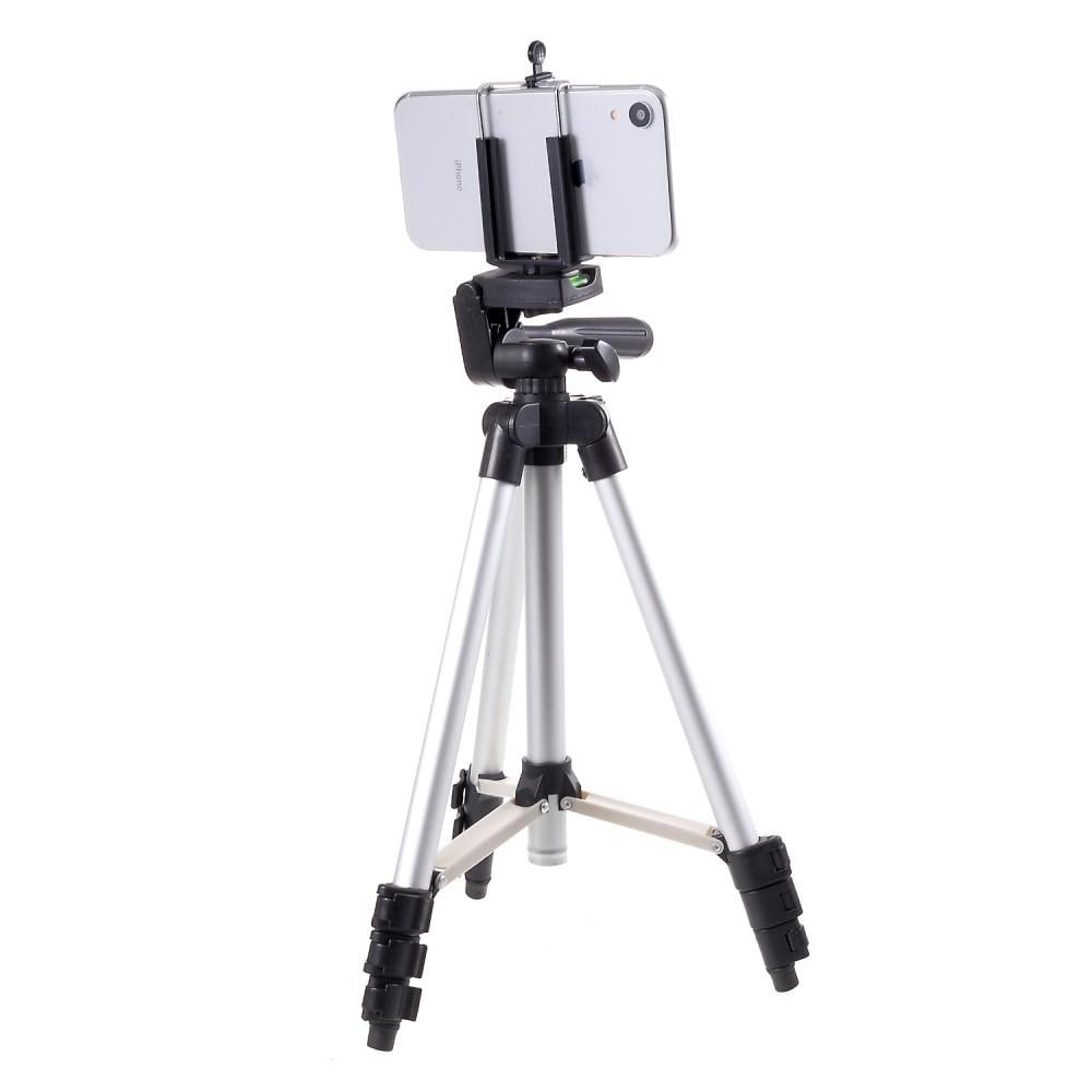 Ställbart Tripod Mobilstativ, silver