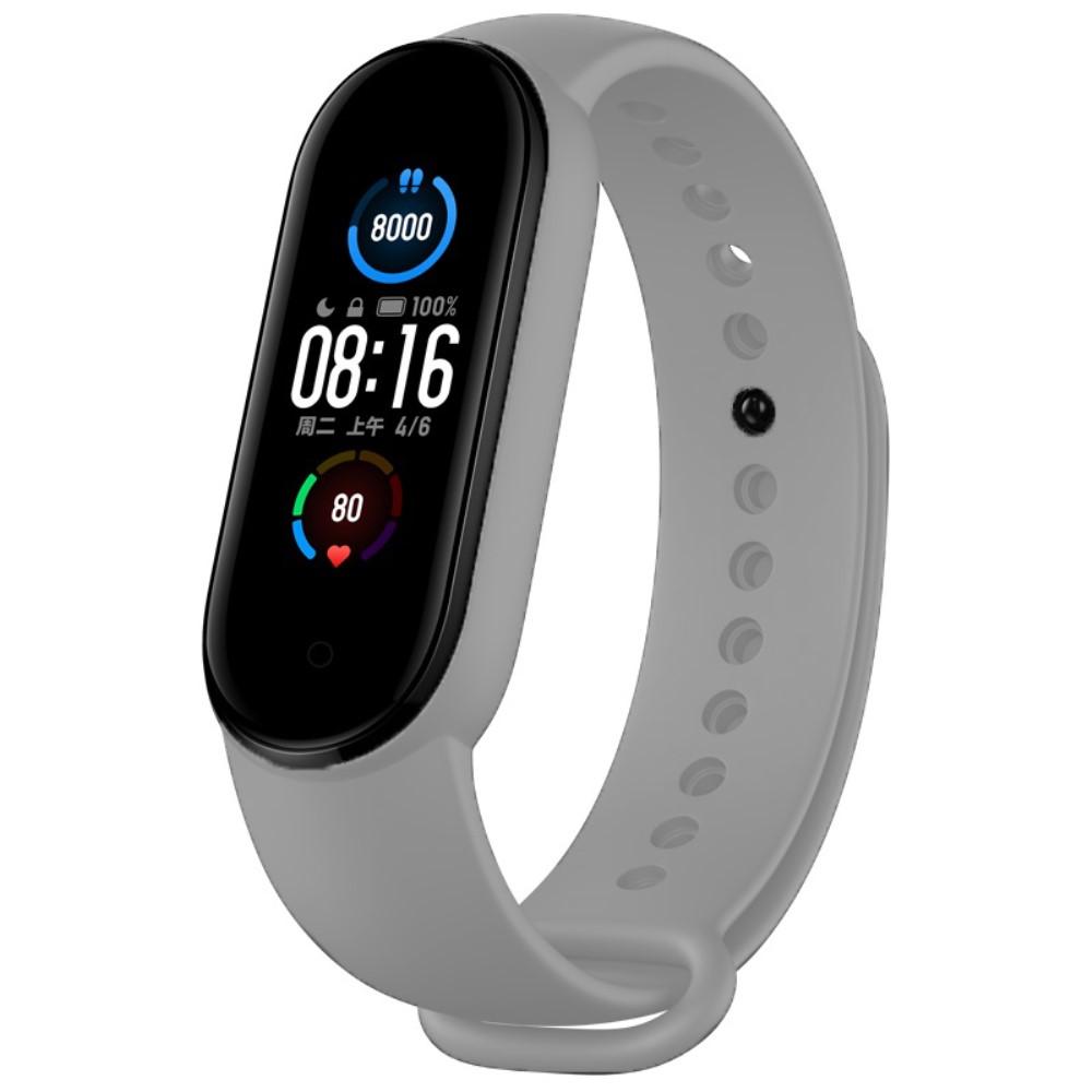 Xiaomi Mi Band 5/Mi Band 6 Armband i silikon, Grå
