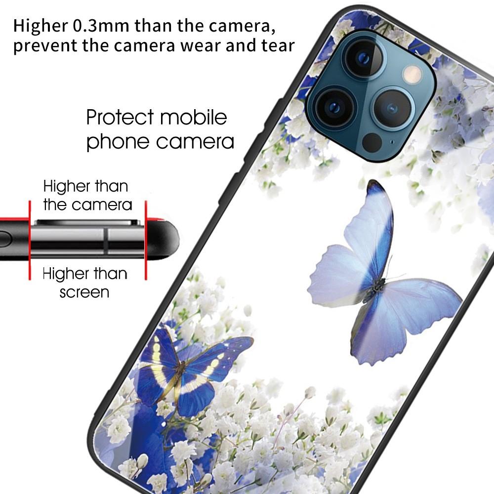 iPhone 12/iPhone 12 Pro Mobilskal med baksida av glas, Flerfärgad/Mönster