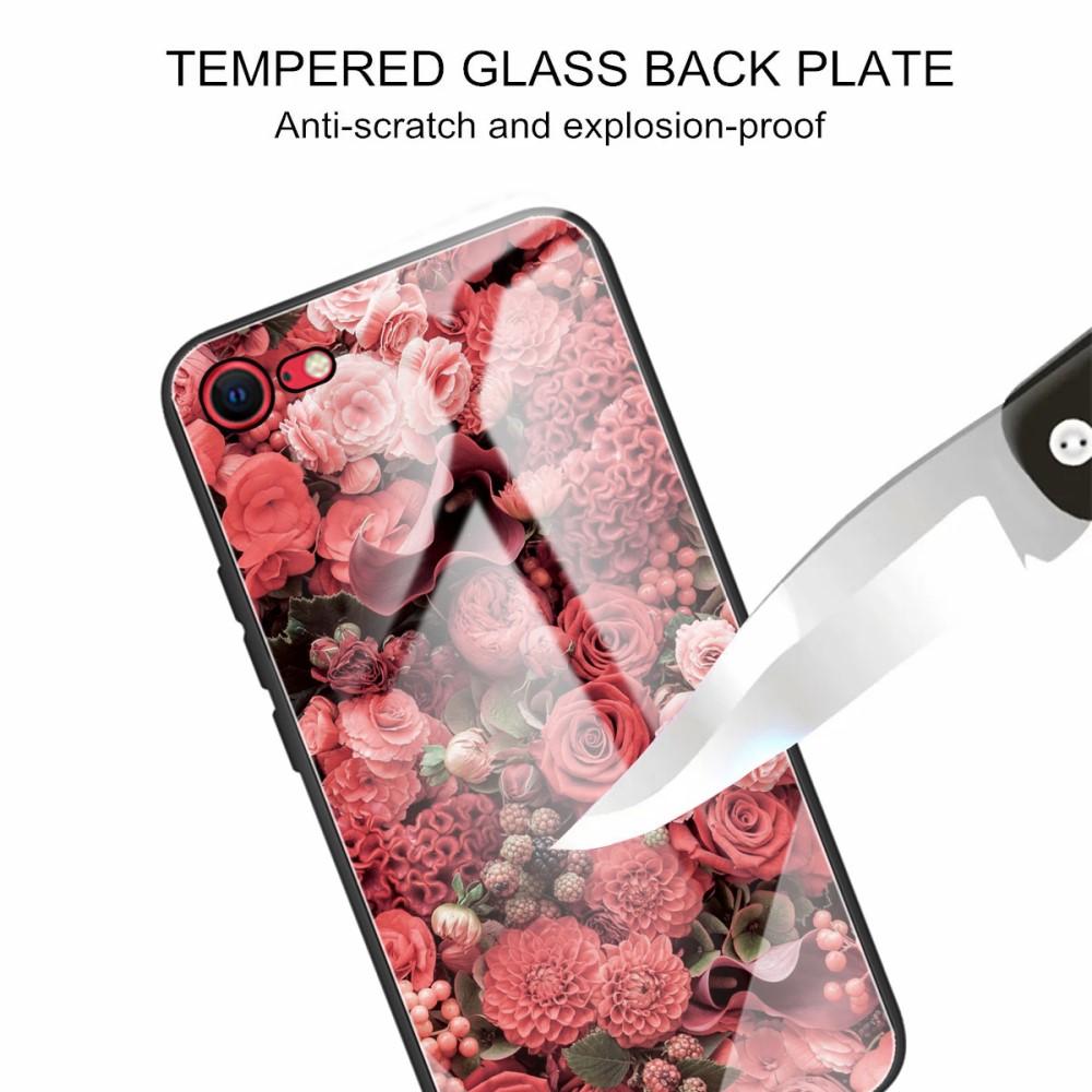 iPhone SE (2022) Mobilskal med baksida av glas, rosor