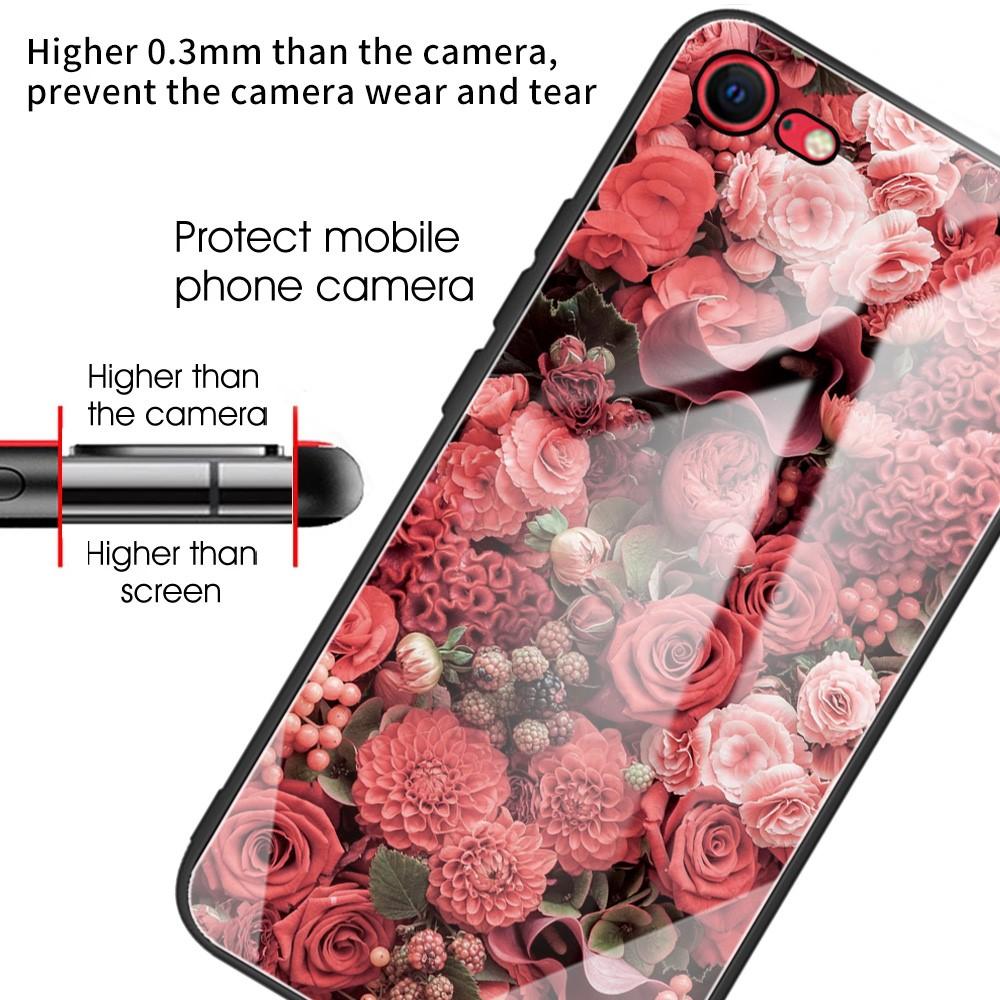 iPhone SE (2022) Mobilskal med baksida av glas, rosor