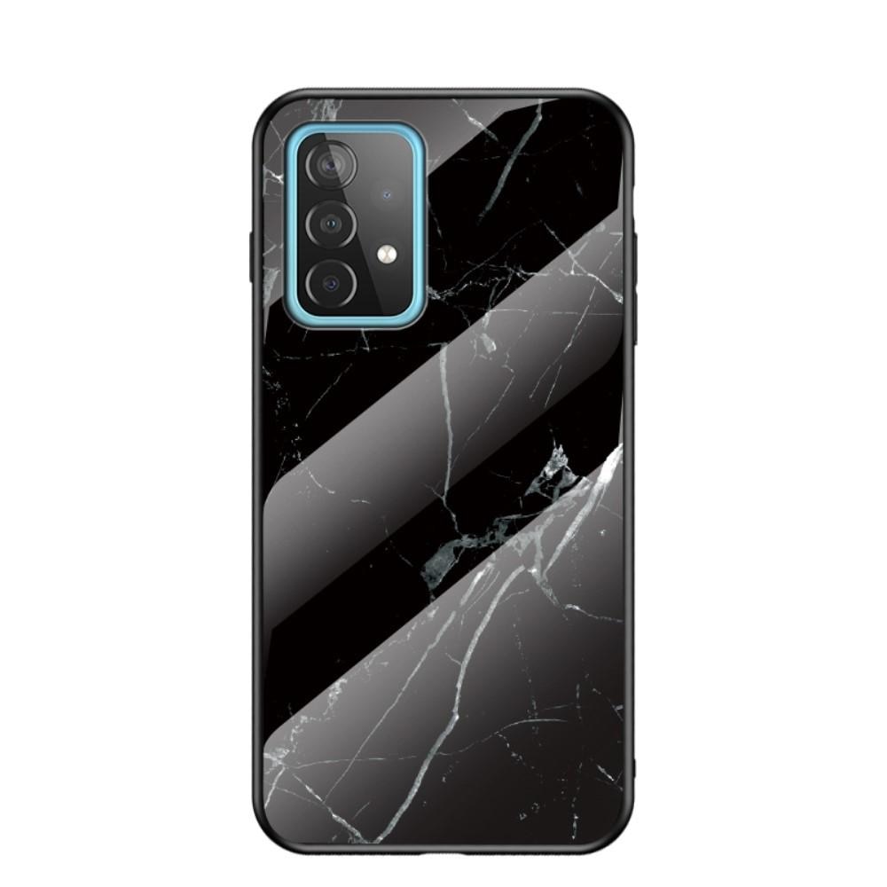 Samsung Galaxy A52/A52s Mobilskal med baksida av glas, svart marmor