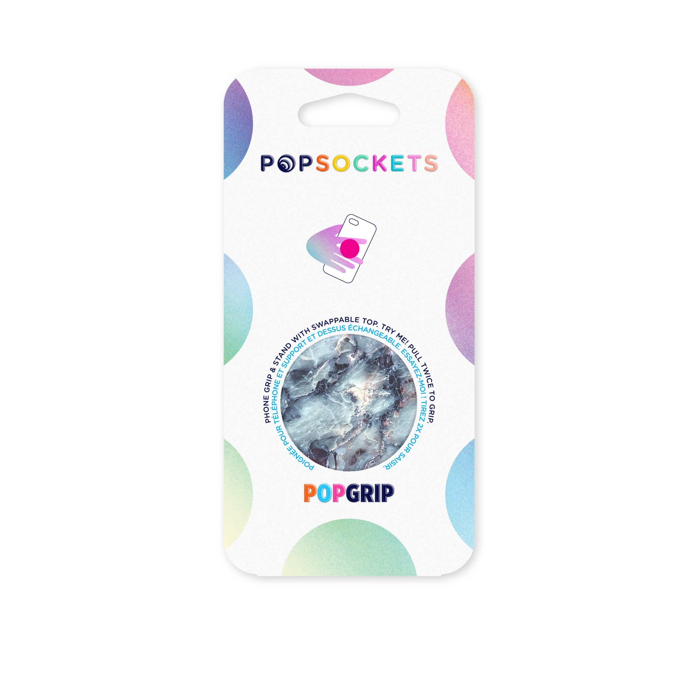 PopGrip Mobilhållare / ställ med avtagbar top, Blue Marble