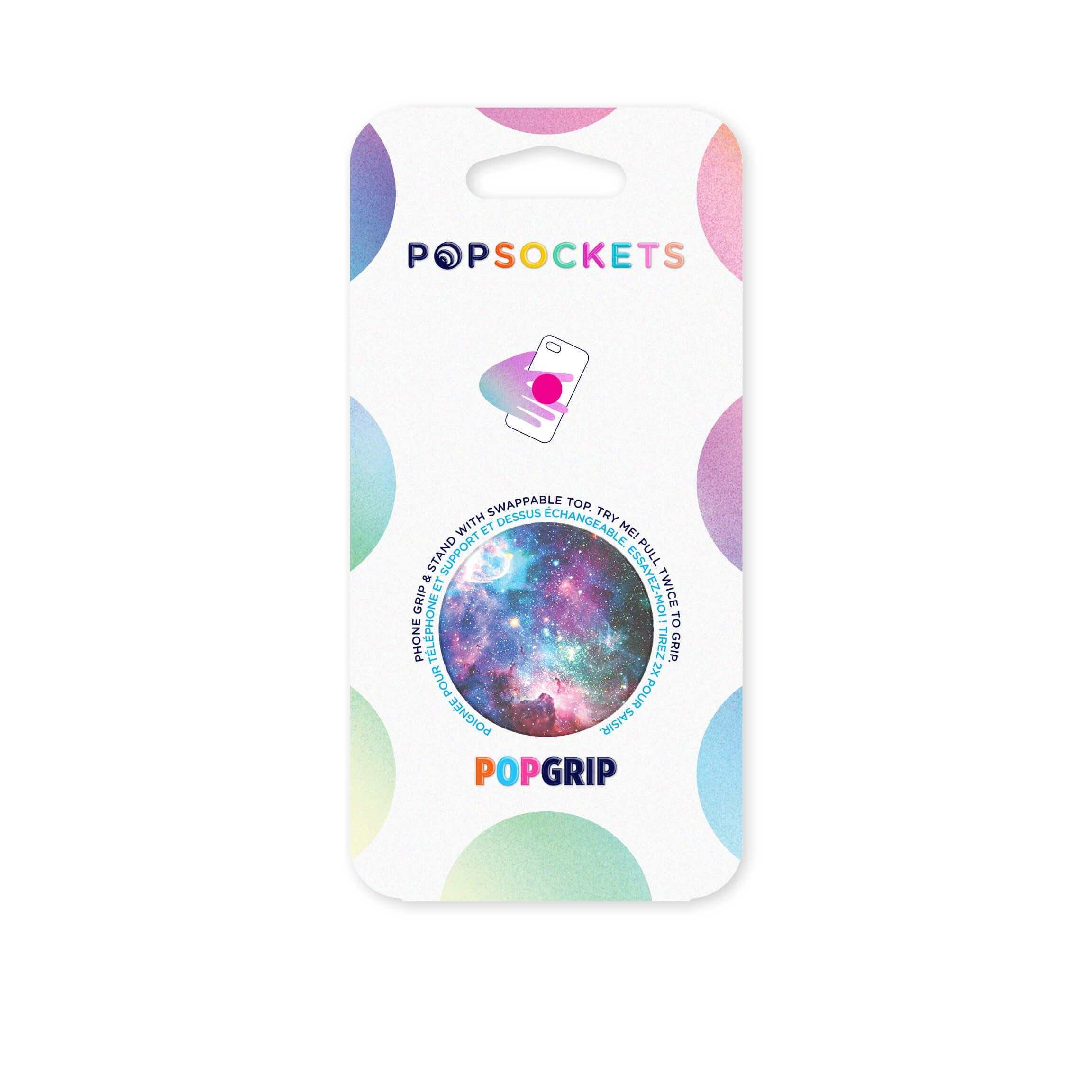PopGrip Mobilhållare / ställ med avtagbar top, Blue Nebula