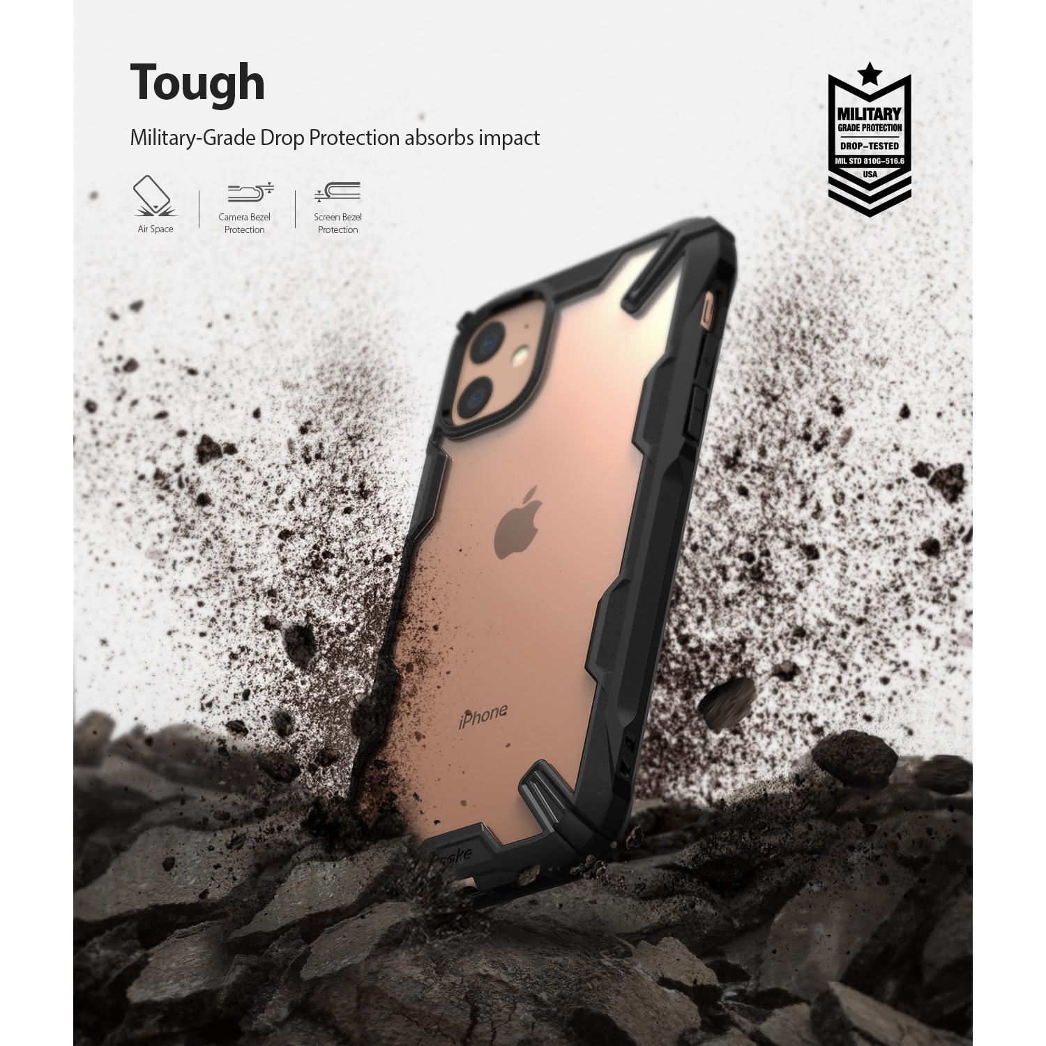 iPhone 11 Fusion X Skal, svart/genomskinlig