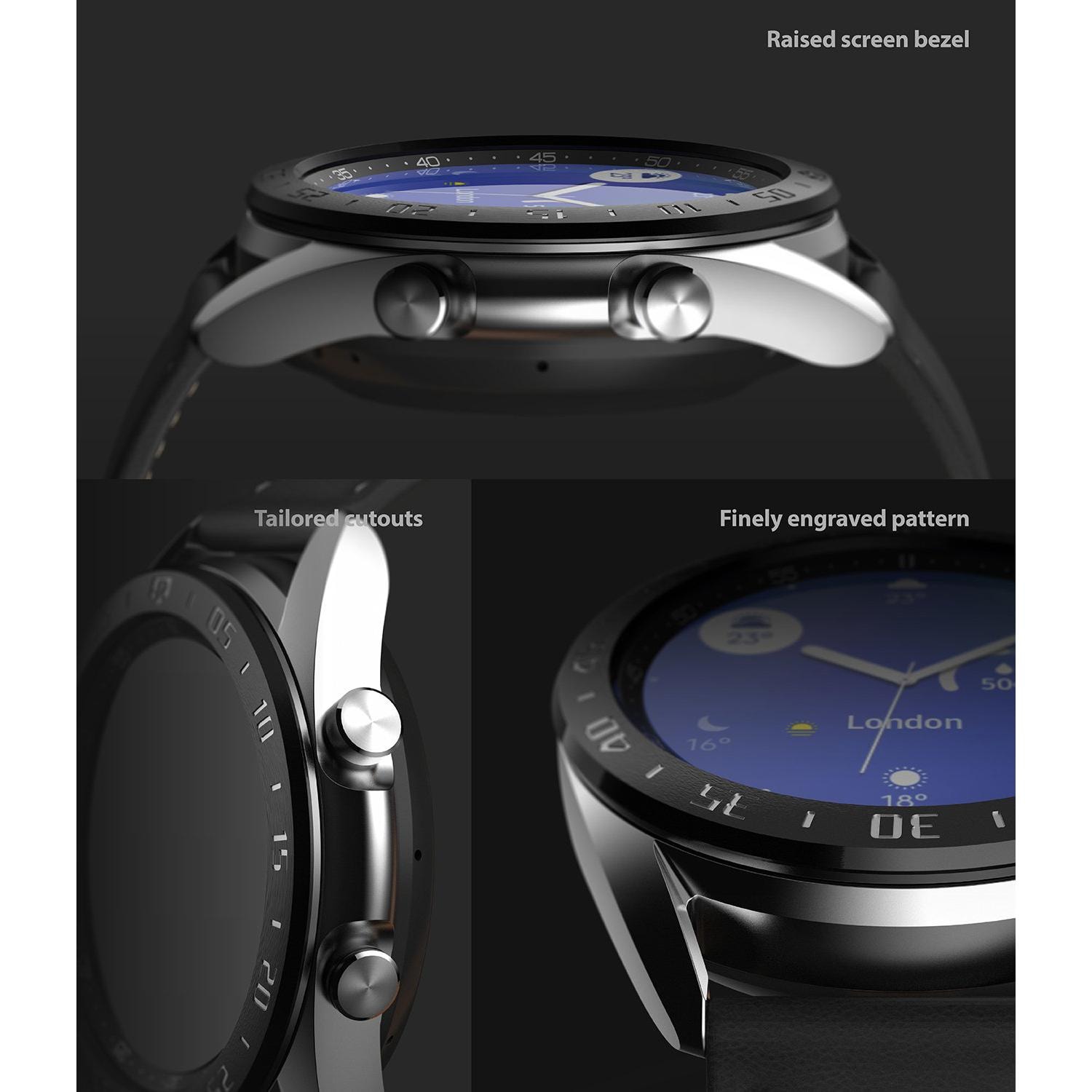 Samsung Galaxy Watch 3 41mm Skyddsram - Bezel Styling Svart