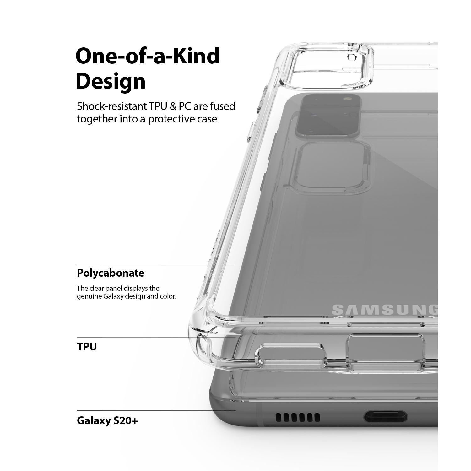 Samsung Galaxy S20 Plus Fusion skal, Genomskinlig