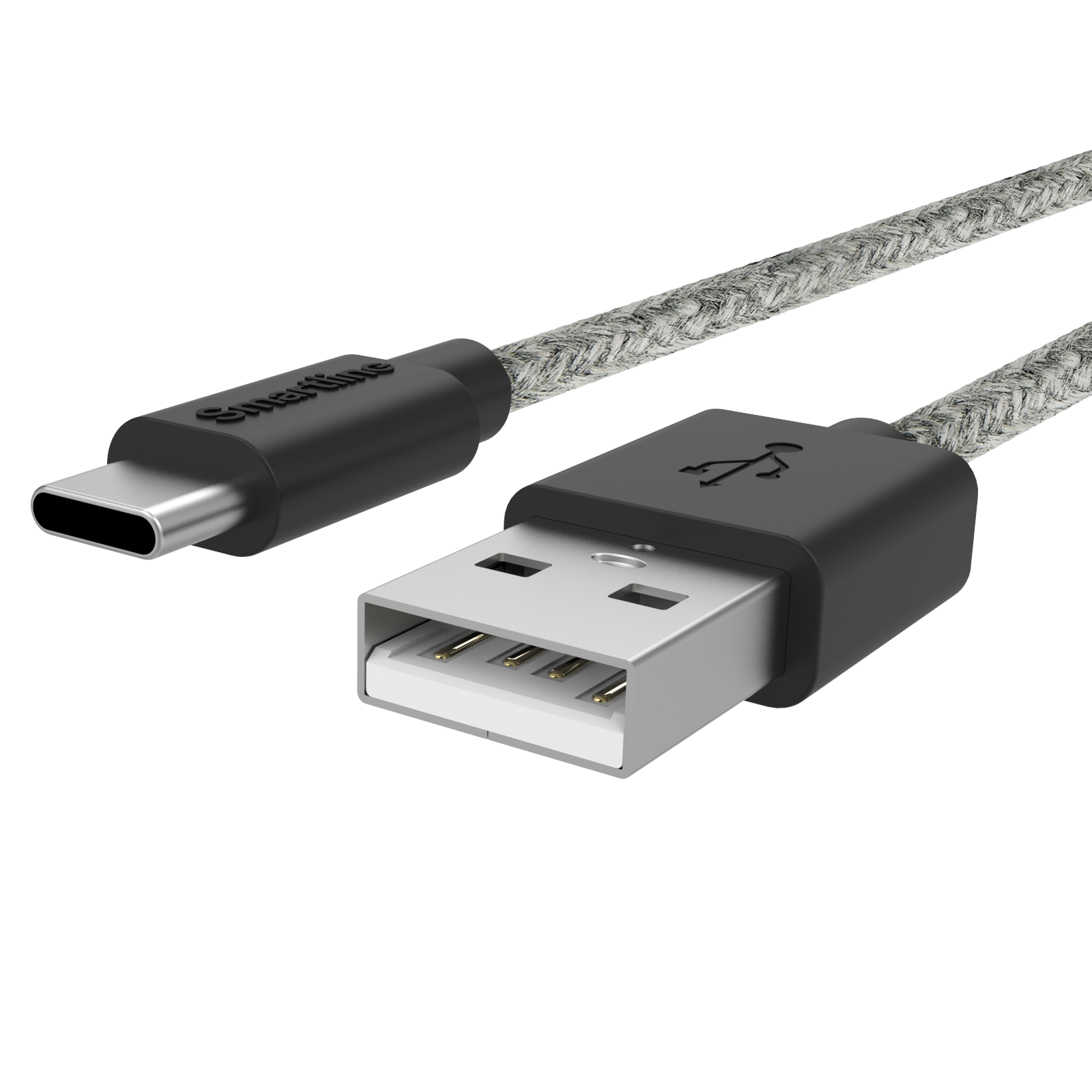 Fuzzy Laddningskabel 2m USB-C, grå