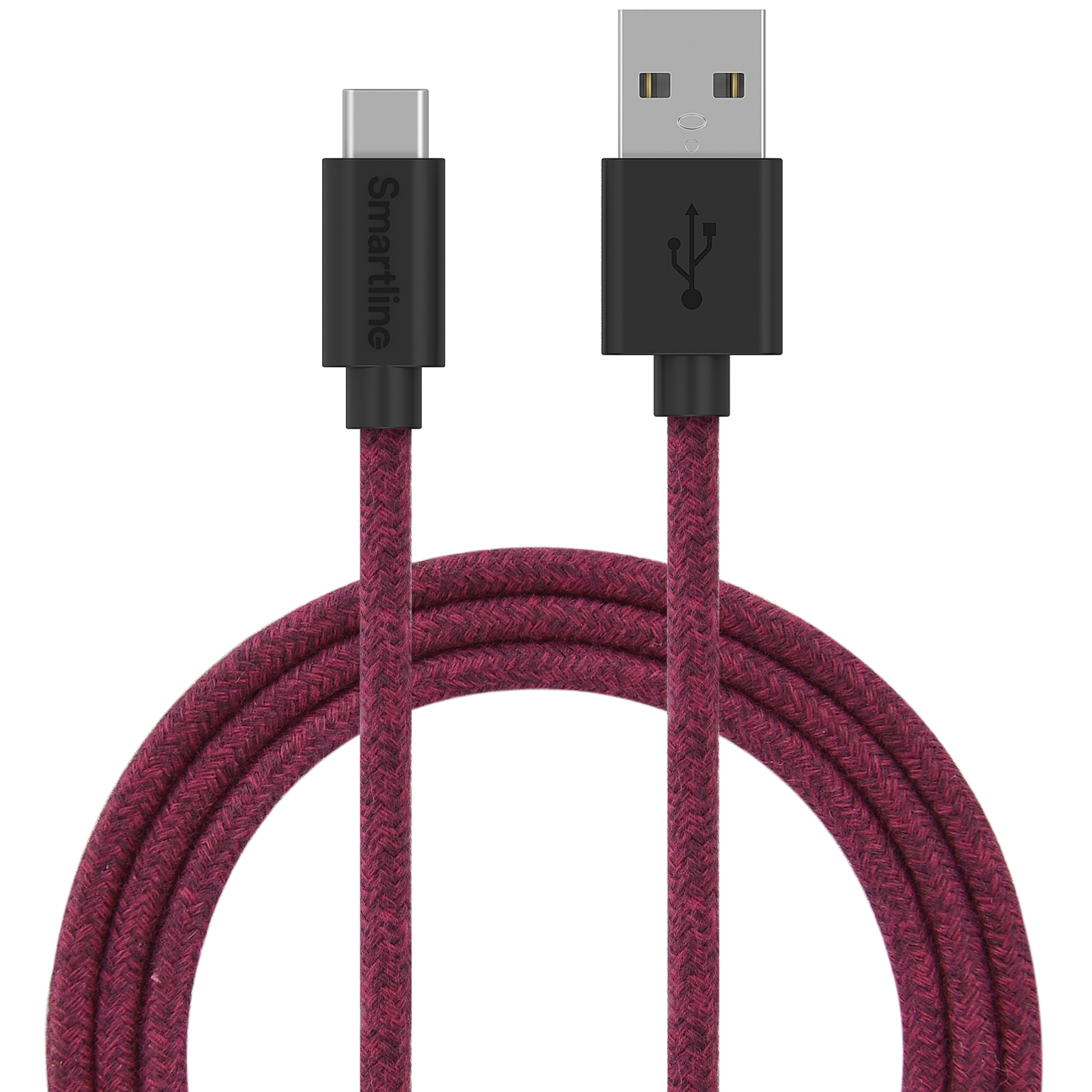 Fuzzy Laddningskabel 2m USB-C, lila