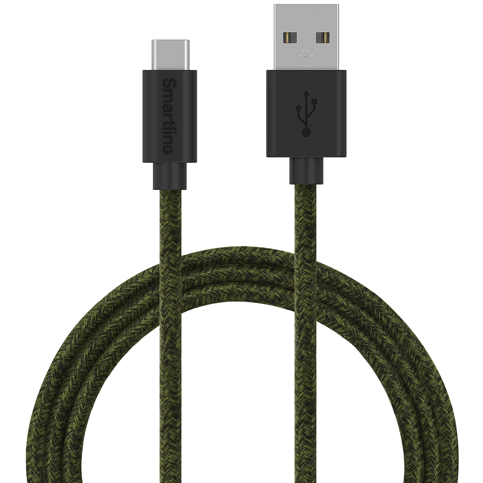 Fuzzy Laddningskabel 2m USB-C, grön