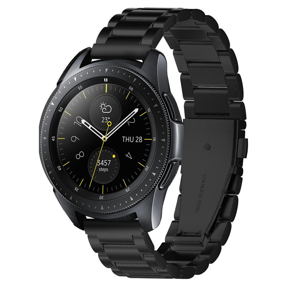 Galaxy Watch Active/42mm Metallarmband Modern Fit, svart