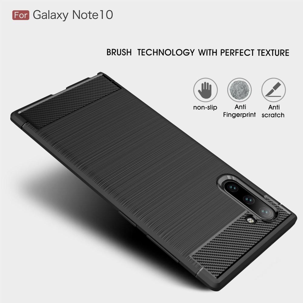 Galaxy Note 10 TPU-skal Brushed, Black