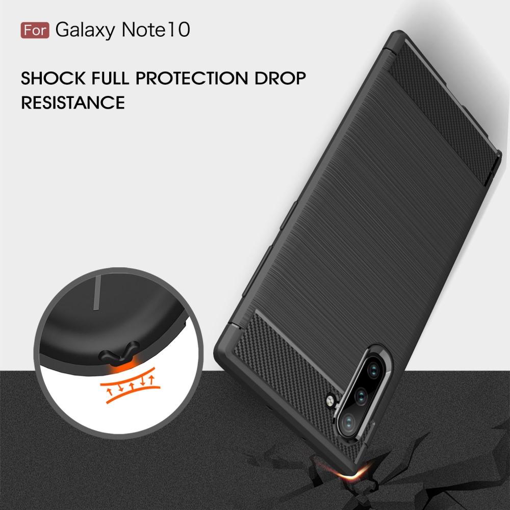 Samsung Galaxy Note 10 TPU-skal Brushed, Svart