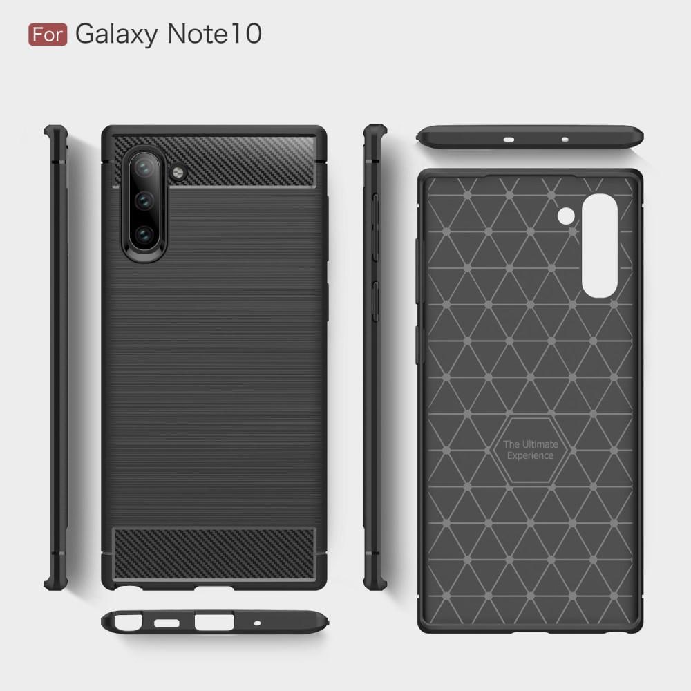 Samsung Galaxy Note 10 TPU-skal Brushed, Svart