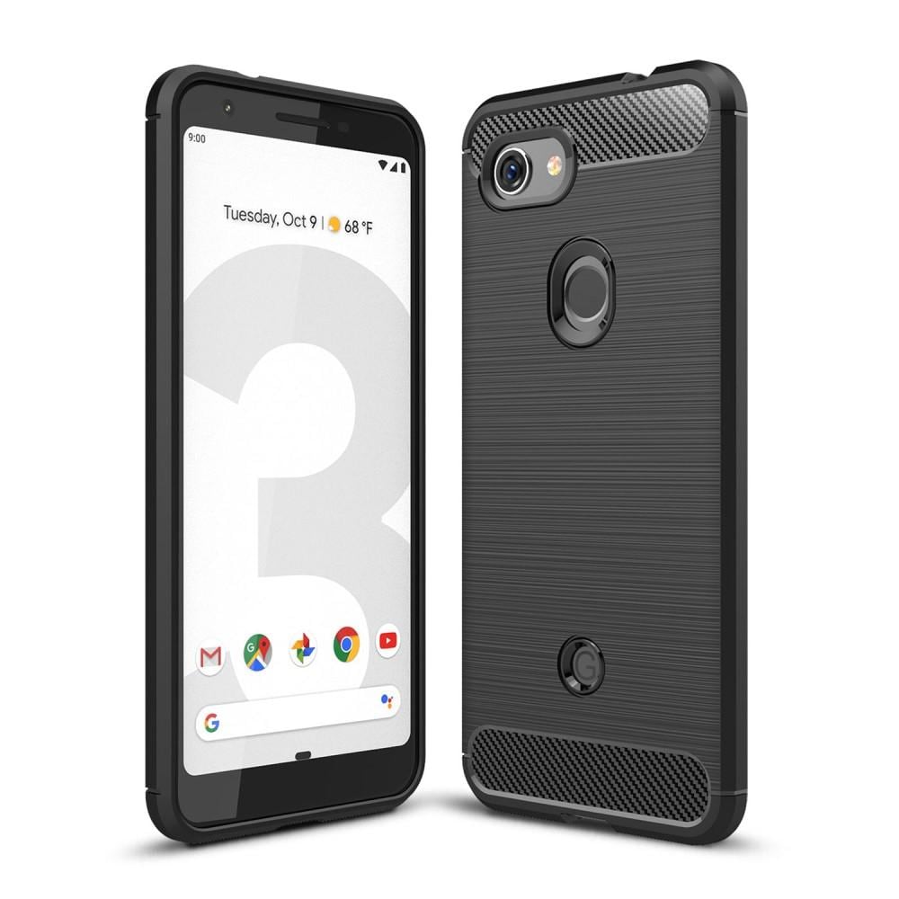 Google Pixel 3a TPU-skal Brushed, Svart