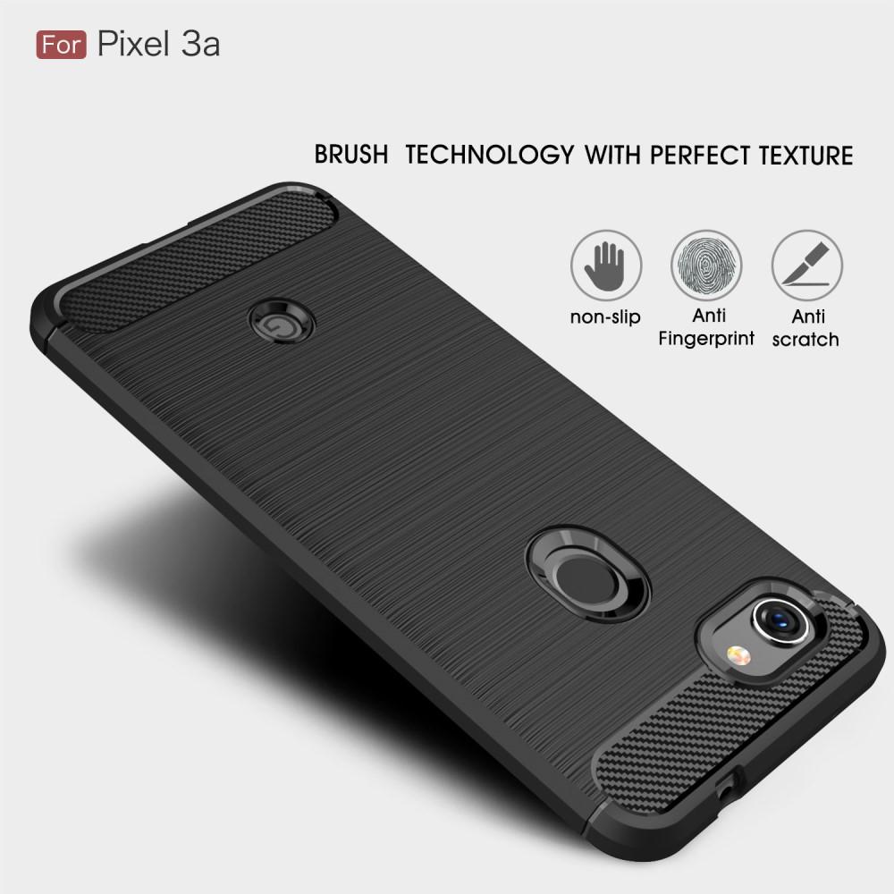 Google Pixel 3a TPU-skal Brushed, Svart