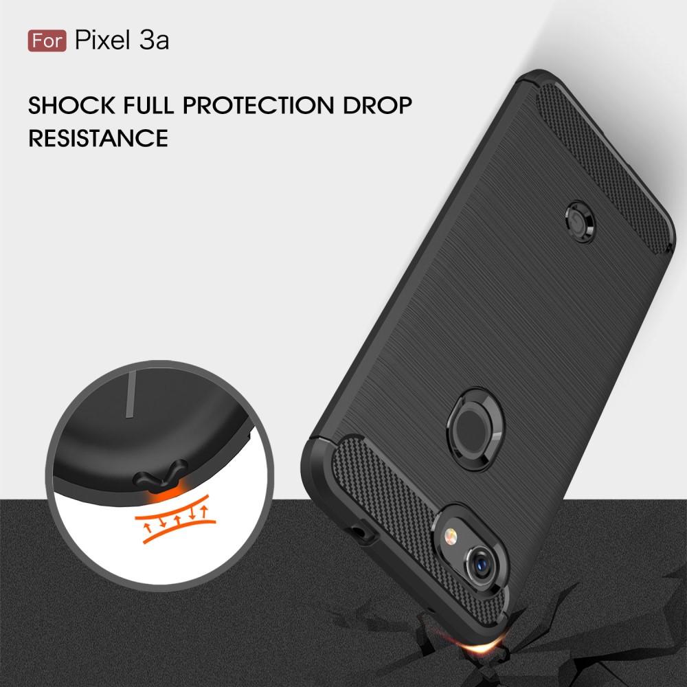 Google Pixel 3a TPU-skal Brushed, Svart