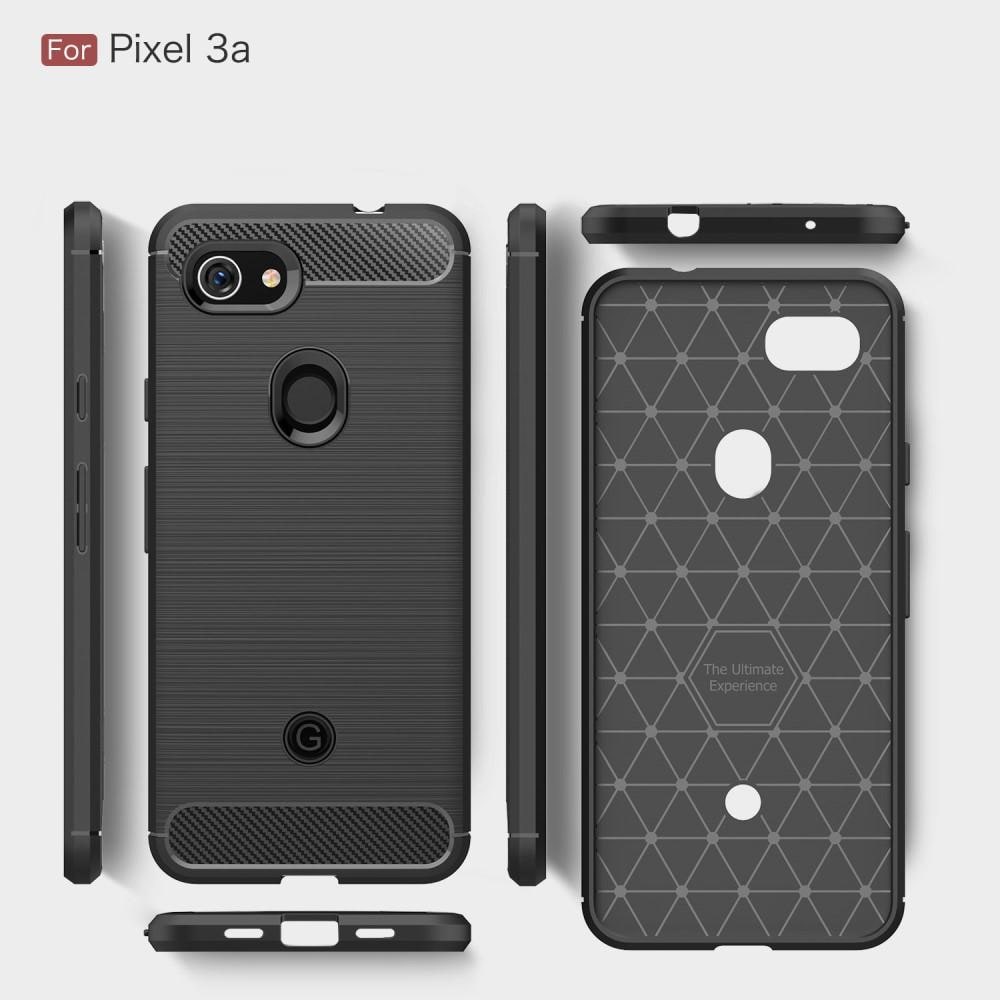 Google Pixel 3a TPU-skal Brushed, Svart