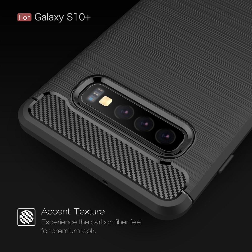 Samsung Galaxy S10 Plus TPU-skal Brushed, Black