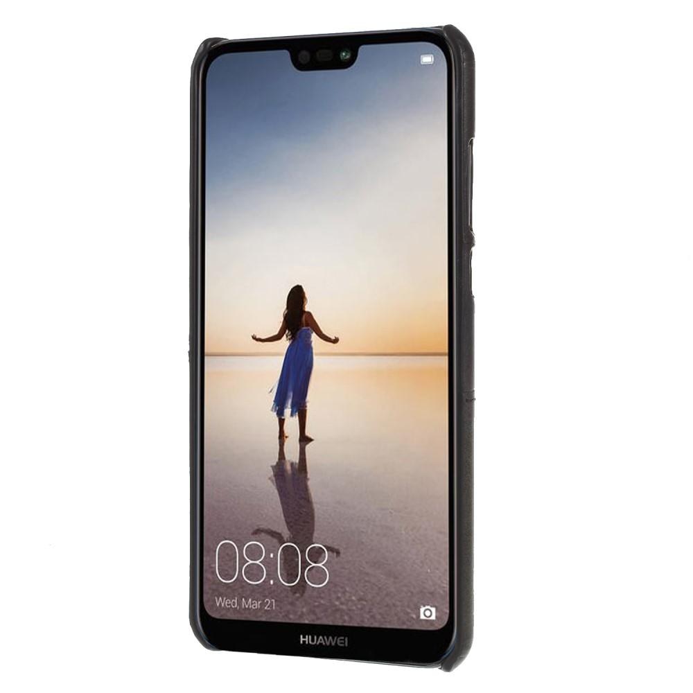 Huawei P20 Pro Snyggt skal med 2 kortfack, svart