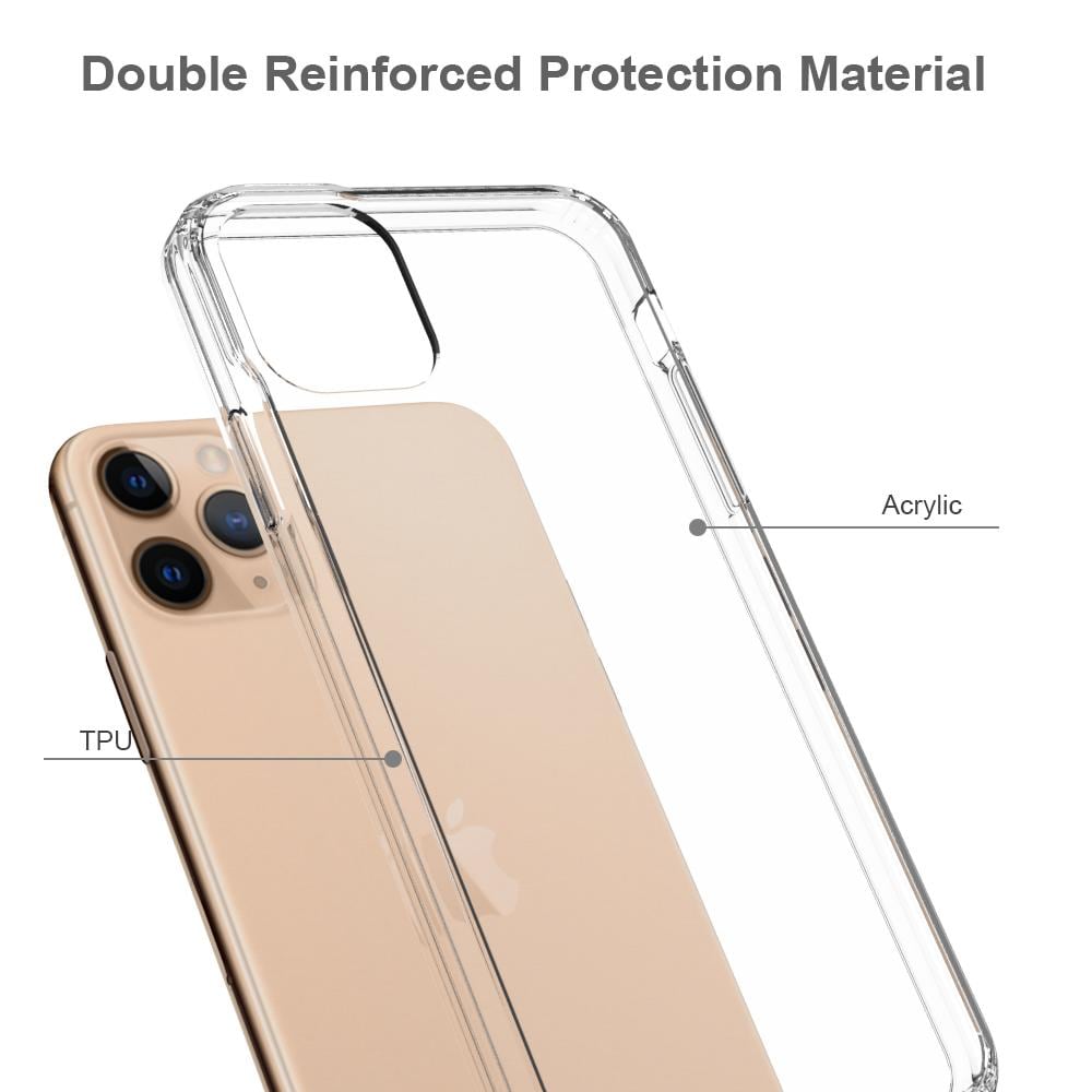 iPhone 11 Pro Max Crystal Hybrid-skal, Genomskinlig