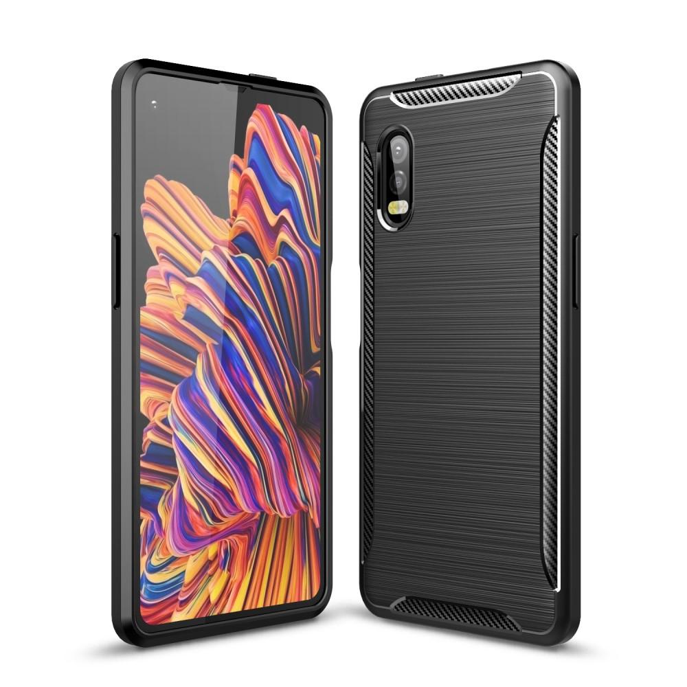 Samsung Galaxy Xcover Pro TPU-skal Brushed, Svart