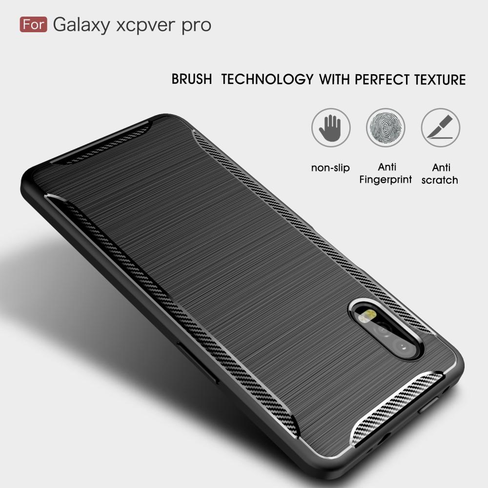 Samsung Galaxy Xcover Pro TPU-skal Brushed, Svart