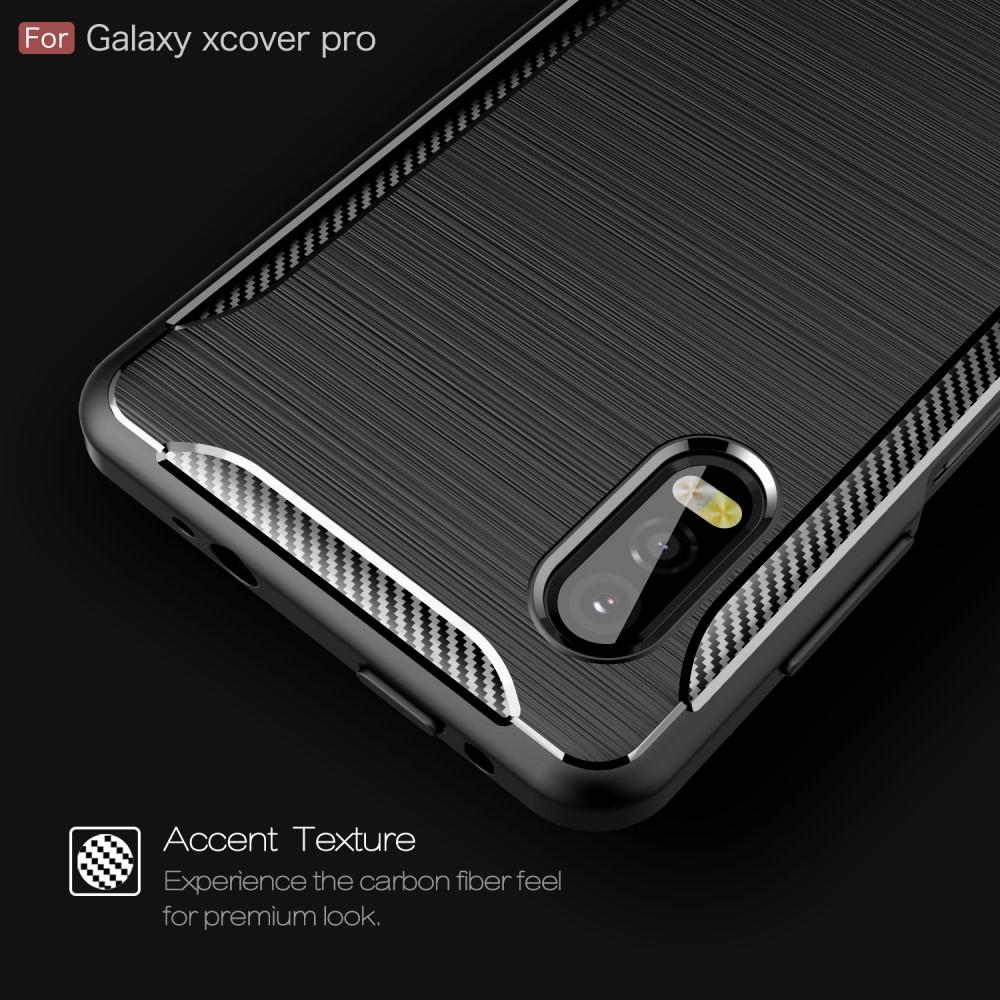 Samsung Galaxy Xcover Pro TPU-skal Brushed, Svart