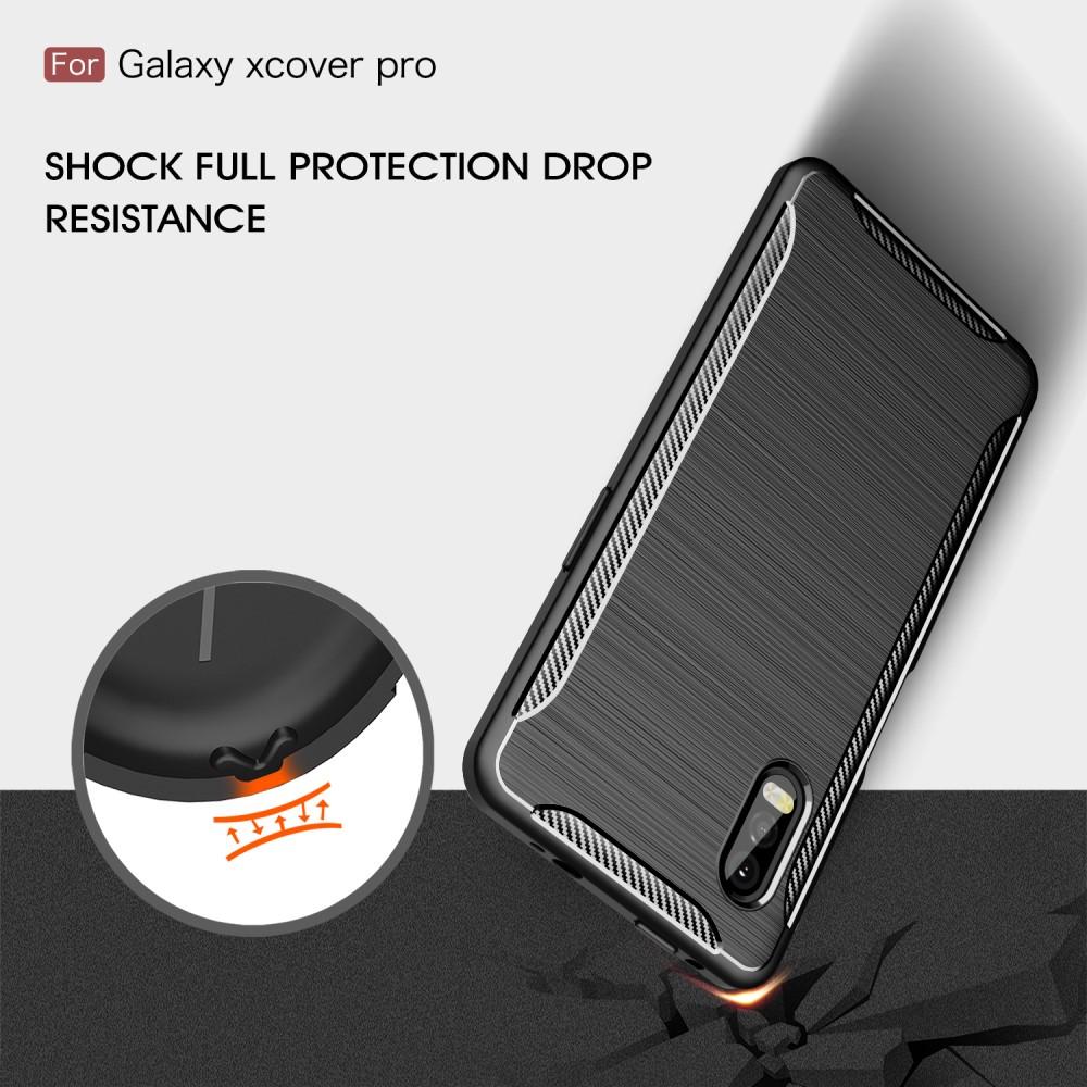 Samsung Galaxy Xcover Pro TPU-skal Brushed, Svart