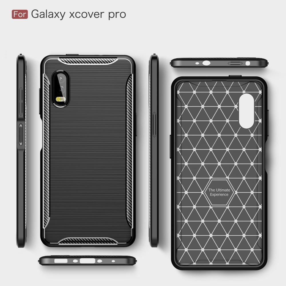 Samsung Galaxy Xcover Pro TPU-skal Brushed, Svart