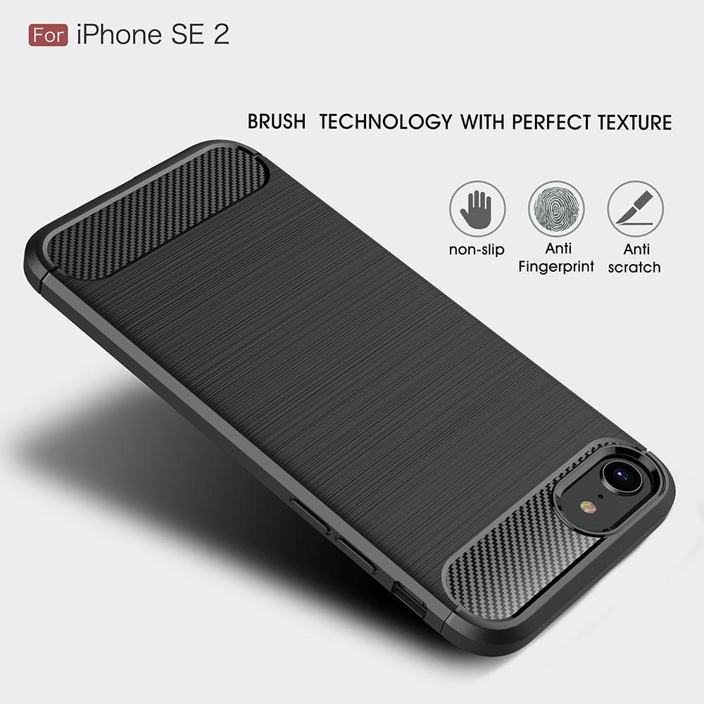 iPhone 7 TPU-skal Brushed, Svart