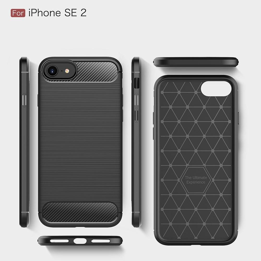 iPhone 7 TPU-skal Brushed, Svart