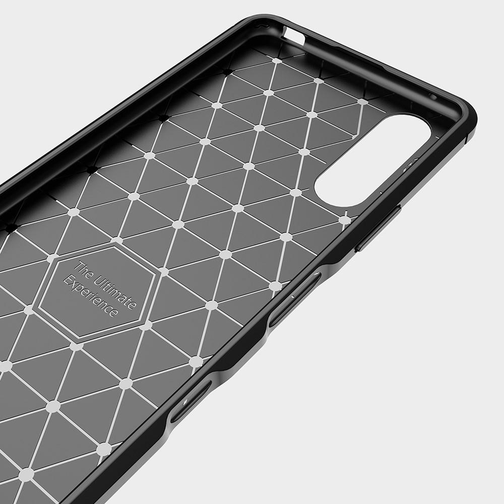 Sony Xperia 10 III TPU-skal Brushed, Svart
