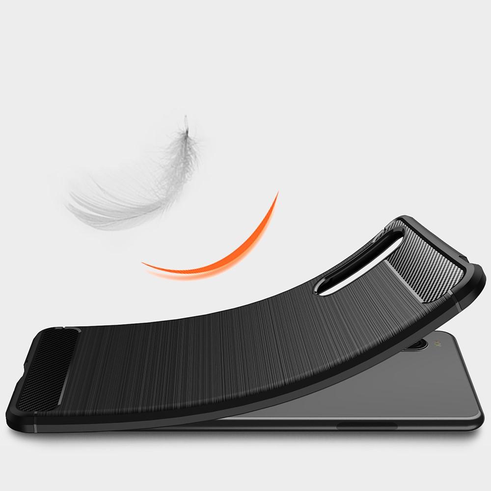Sony Xperia 10 III TPU-skal Brushed, Svart