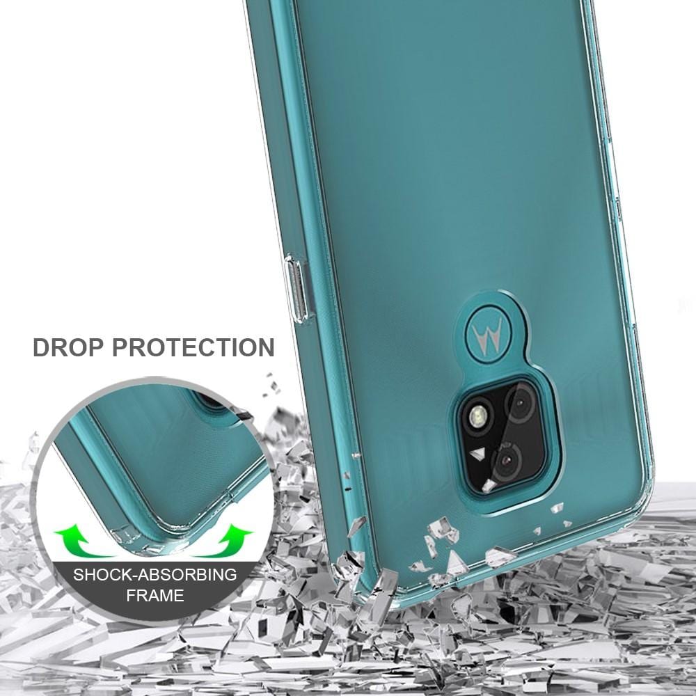 Motorola Moto E7 Crystal Hybrid-skal, Genomskinlig