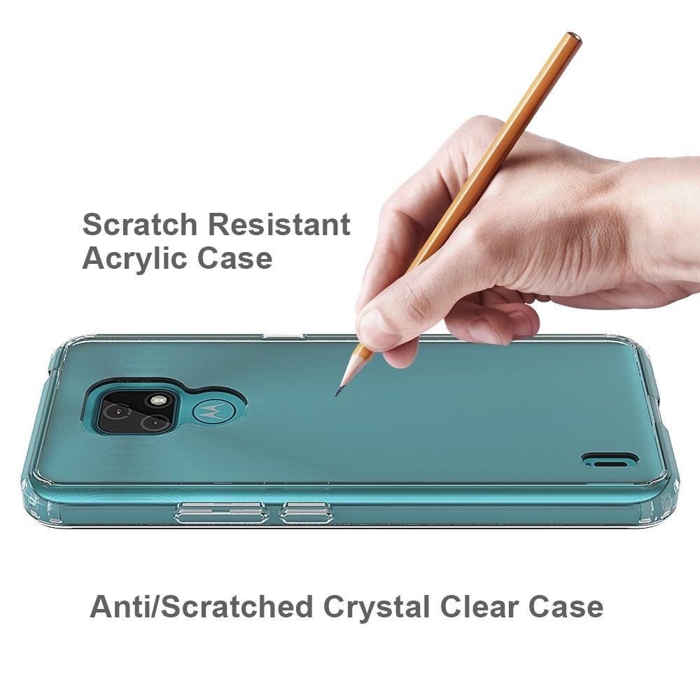 Motorola Moto E7 Crystal Hybrid-skal, Genomskinlig